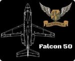 Falcon 50 Blueprint Mouse Pad