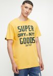 Embroidered Script Graphic Tee - Ochre