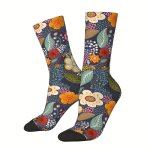 1 Pair Of Unisex Harajuku & Vintage Style Novelty Pattern Crew Socks Trendy Graffiti Men Women Socks Crazy Funny Socks For Gifts