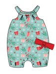 Girls Christmas Sparkle Romper Set
