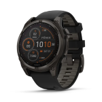 Garmin Fenix 8 Solar Sapphire 51MM - Carbon Gray Dlc Titanium With Black pebble Gray Silicone Band