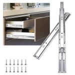 Sulawskys 16 Inch Soft Close Drawer Slides 6 Pairs 12 Pcs Full Extension Side Mount Ball Bearing Runners 100 Lb Heavy Duty Zinc-