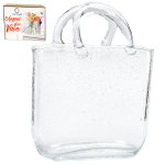 Glass Handbag Flower Vase Clear Fish Bowl For Home Office Decor