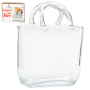 Glass Handbag Flower Vase Clear Fish Bowl For Home Office Decor