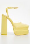 Moonchild Closed Toe Statement Platform Heel - Yellow Satin