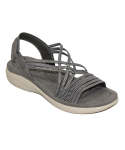Ladies Savoy Tmt Strappy Elasticated Mule - 9 Grey