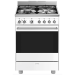 Smeg Concerto Cooker With Gas Hob 60X60CM White – SSA60MWH2