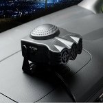Portable Car Heater Cooler 12V 2 In 1 Ceramic Car Heater Cooling Fan Windscreen De-icer Demister Defroster 150W Black