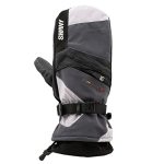 Swany Men's X-change Sports Insulated Warm Durable Breathable Flexible Leather Winter Mittens Light Gray charcoal Gray XL