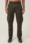 Cotton On Slim Engineered Cargo Pant - Military