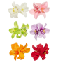 6-PACK Bohemian Flower Hair Clips - Barrettes For Beach Wedding & Vacation