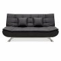 Sleek Black Pvc Sofa Bed – F119