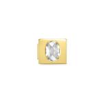Composable Glam Link With Cz White Golden Finish