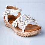Madison Girls Vynal Wedge - White - 13