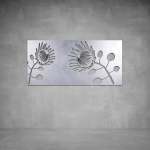 Protea Wall Art - 2000 X 1000 X 20 Grey Indoor With Leds