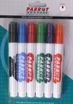 Parrot Whiteboard Markers Markers Bullet Tip 6-PACK PW0601A