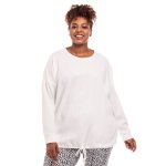 Donnay Plus Size C&s Textured Top Milk