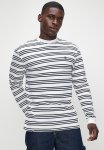 Textured Stripe Heavy Weight Crew Tee - Ecru & Black