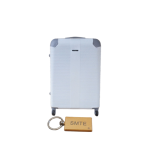 Smte Hard Outer Shell Luggage 23 With Smte Keyring White With Keychain