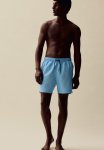 Patterned Swim Shorts - Light Blue Patterned