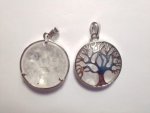 Clear Quartz Plated Gemtree Pendant F61