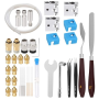 42 Pcs 3D Printer Tools Kit Heater Block Nozzle Wrench Tweezers Needle Kit