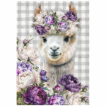 Deco Print Alpaca And Peonies