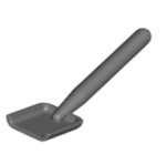 Parts Utensil - Shovel Round Stem End 3837 - Dark Bluish Grey