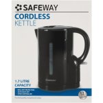 Safeway Plastic Cordless Kettle Black 1.7L