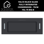 Falco Black Glass Fully Integrated Cookerhood - 75CM FAL-75-BIG-B