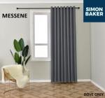 Simon Baker Messene Eyelet Dove Grey Curtain Various Lengths - Dove W 265 X L 220CM