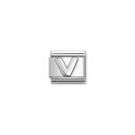 Composable Classic Link Letter V Silver