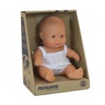 Miniland Caucasian Baby Girl Doll - 21CM