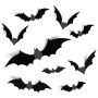 3D Black Bat Sticker Wall Decoration Halloween Party Decoration