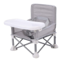 Foldable Baby Dining Chair Seat With Tray Travel Bag Grey
