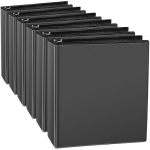 Cixildts 1.5-INCH D Ring Binders 3 Ring Binder Fit Us Letter Size Paper 1-1 2" Slant D Ring View Binder With 2 Pocekts 6-PACK Bl