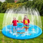 1PC Dolphin Splash Pad - Inflatable Pvc Water Play Mat For Outdoor Lawn & Beach Includes Multiple Components