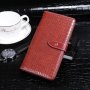 For Motorola Moto G8 Power Idewei Crocodile Texture Horizontal Flip Leather Case With Holder & Card Slots & Wallet Red