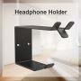 Headphone Hanger Headphone Stand Hanger Headset Holder Mount PC Gaming Headset Headphone Hook Holder Hanger Mount Under Desk Design Universal Fit Built In Cable