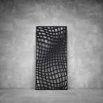 Wall Art D049 - 1040 X 535 X 20 Indoor Matt Black Cool White