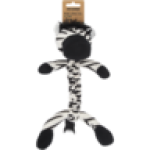 Black & White Zebra Plush Dog Toy
