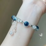 1PC Elegant Double-layer Star Charm Beaded Bracelet Friendship Gift Adjustable Chain