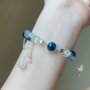 1pc Elegant Double-Layer Star Charm Beaded Bracelet Friendship Gift Adjustable Chain