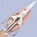 1PC Kitchen Stainless Steel Scissors Chicken Bone Scissors Outdoor Multifunctional Meat Scissors For Home Restaurant Meat Shop K