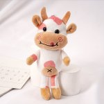 1PC Cow Design Pet Plush Toy Chew Durable Cat Toy For Cat Interactive Supply