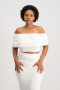 Laura Plisse Off-shoulder Top - Ivory - L