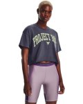 Women's Project Rock Crop Short Sleeve - Tempered Steel LG