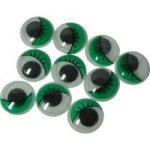 Dala Googly Eyes - Green 15MM 10 Pack