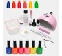 High Quality Uv/led Glam Gel Nail Polish Starter & Soak Off Kit - Set Of 19 Pink Lamp Glam Gel Neon