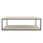Jude Steel Coffee Table With Shelf - Ash